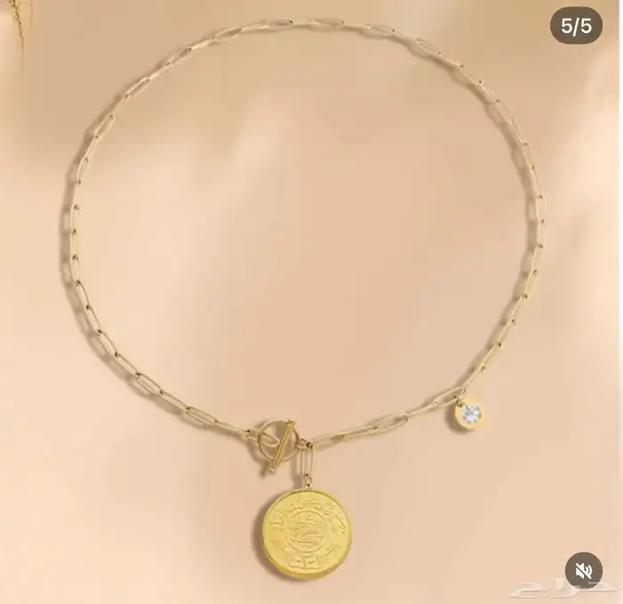 عقد جنية سعودي مطلي ذهب   ألوان متعددة   مناسب للتوزيعات 6