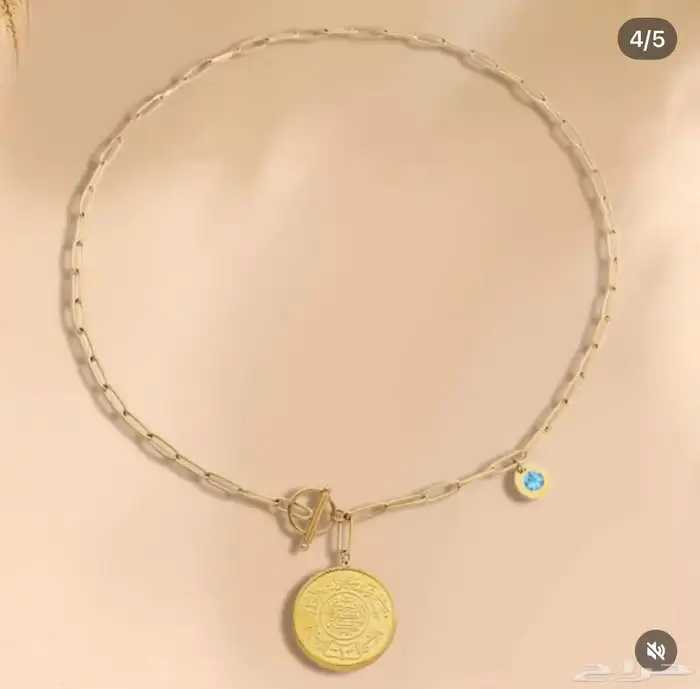 عقد جنية سعودي مطلي ذهب   ألوان متعددة   مناسب للتوزيعات 5