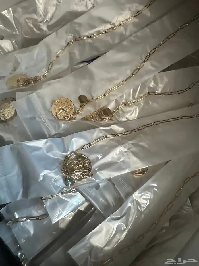 عقد جنية سعودي مطلي ذهب   ألوان متعددة   مناسب للتوزيعات 12