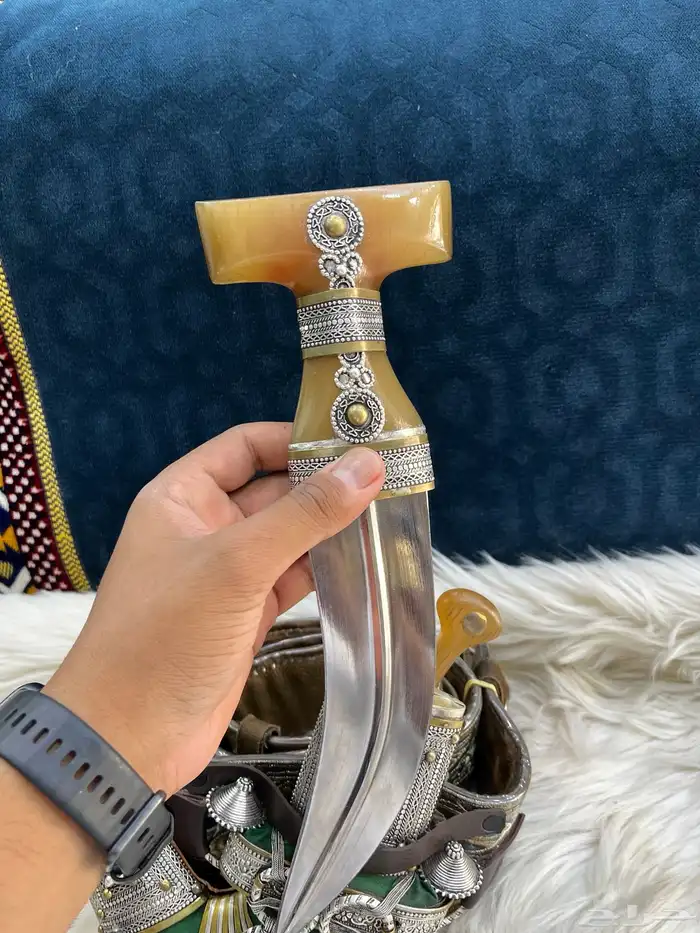 خنجر فضة حك زراف 3