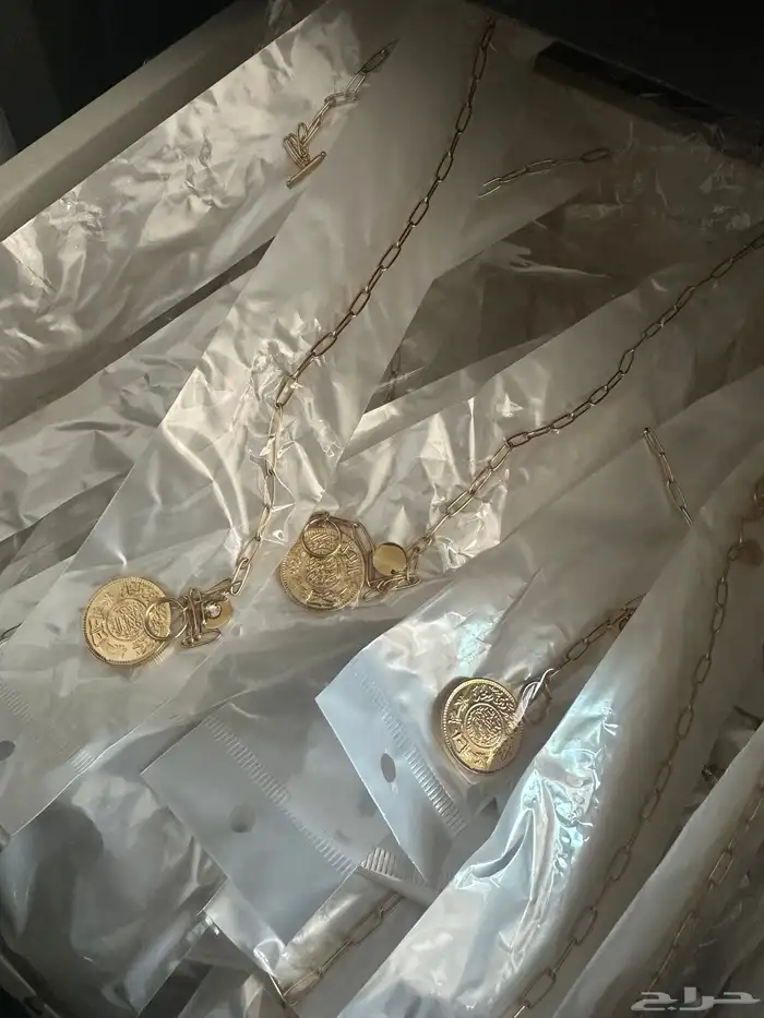 عقد جنية سعودي مطلي ذهب   ألوان متعددة   مناسب للتوزيعات 11