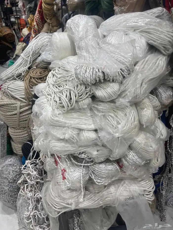 حبال بأنواعها خيش نايلون مطاط قطن حرير 4
