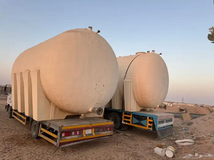 خزانات ماء للبيع 75الف التر فيبر لأمريكي افقي 12