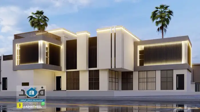 تصميم ديكور وواجهات فلل سكنية وتجارية 18