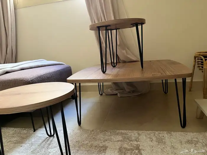 طقم طاولات منزلية للبيع 3 قطع 2