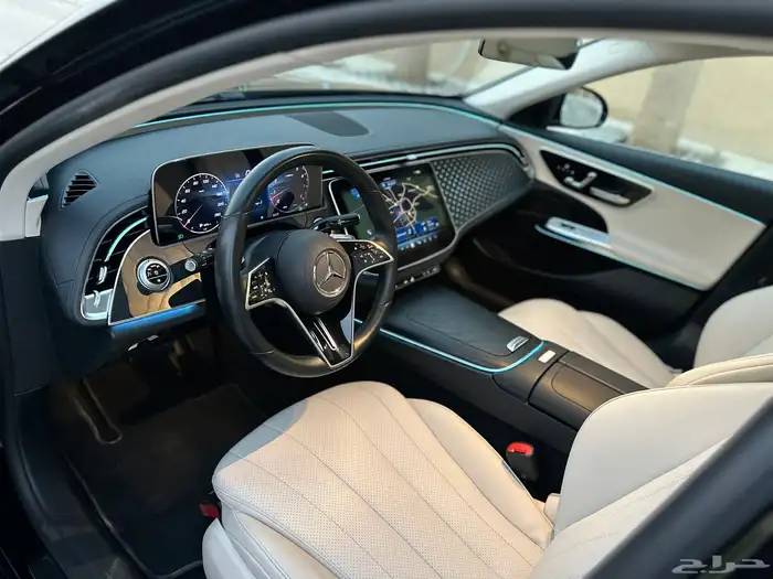 مرسيدس E200 بحاله الوكاله داخل ابيض 2024 23