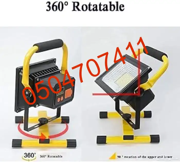 كشاف ليد قوي متنقل بالطاقة الشمسية متعدد الاستخدام 4