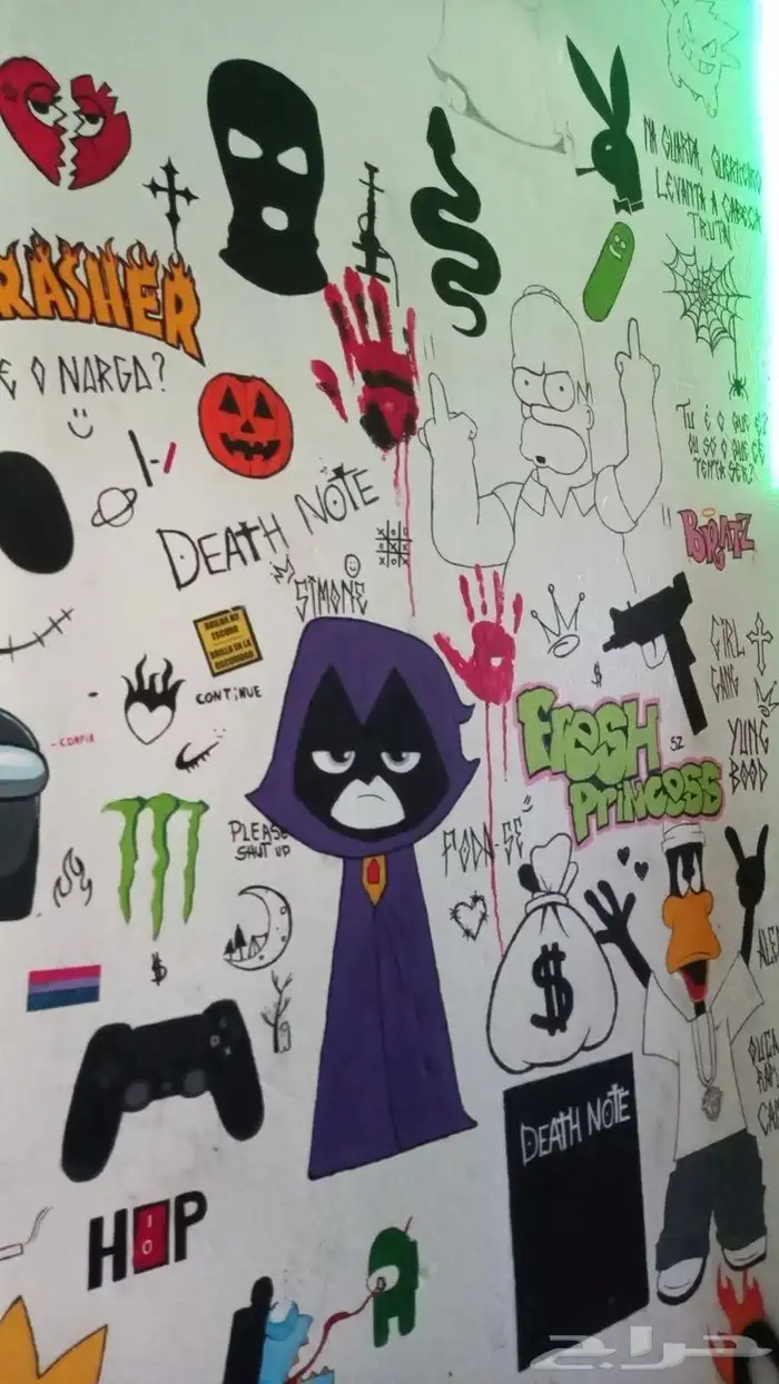 رسم جدار كرتوني عصري 5