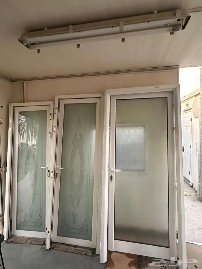 ابواب المنيوم واجهة دبل زجاج 1
