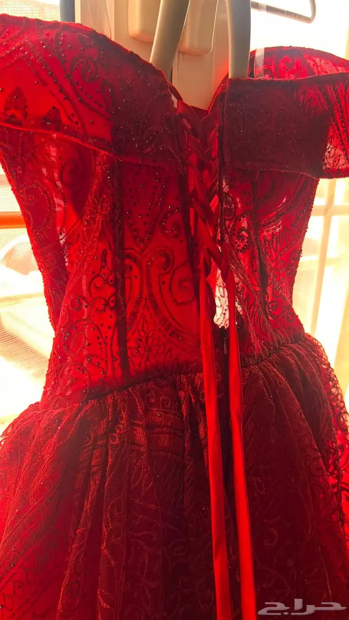 فستان احمر انيق 5