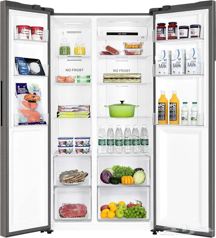 هاير ثلاجة ببابين 18 قدم مع خاصية اذابة الجليد جديد بالكرتون 4