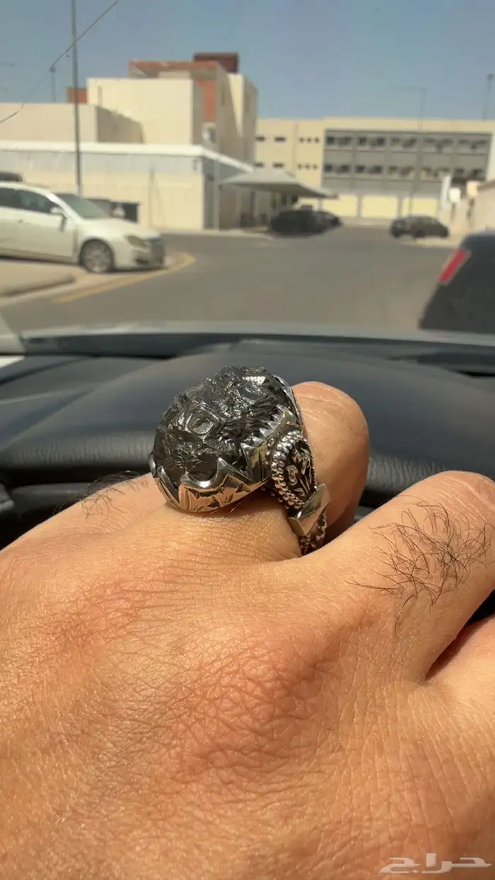خاتم من النيزك ع صياغه مميزه 8