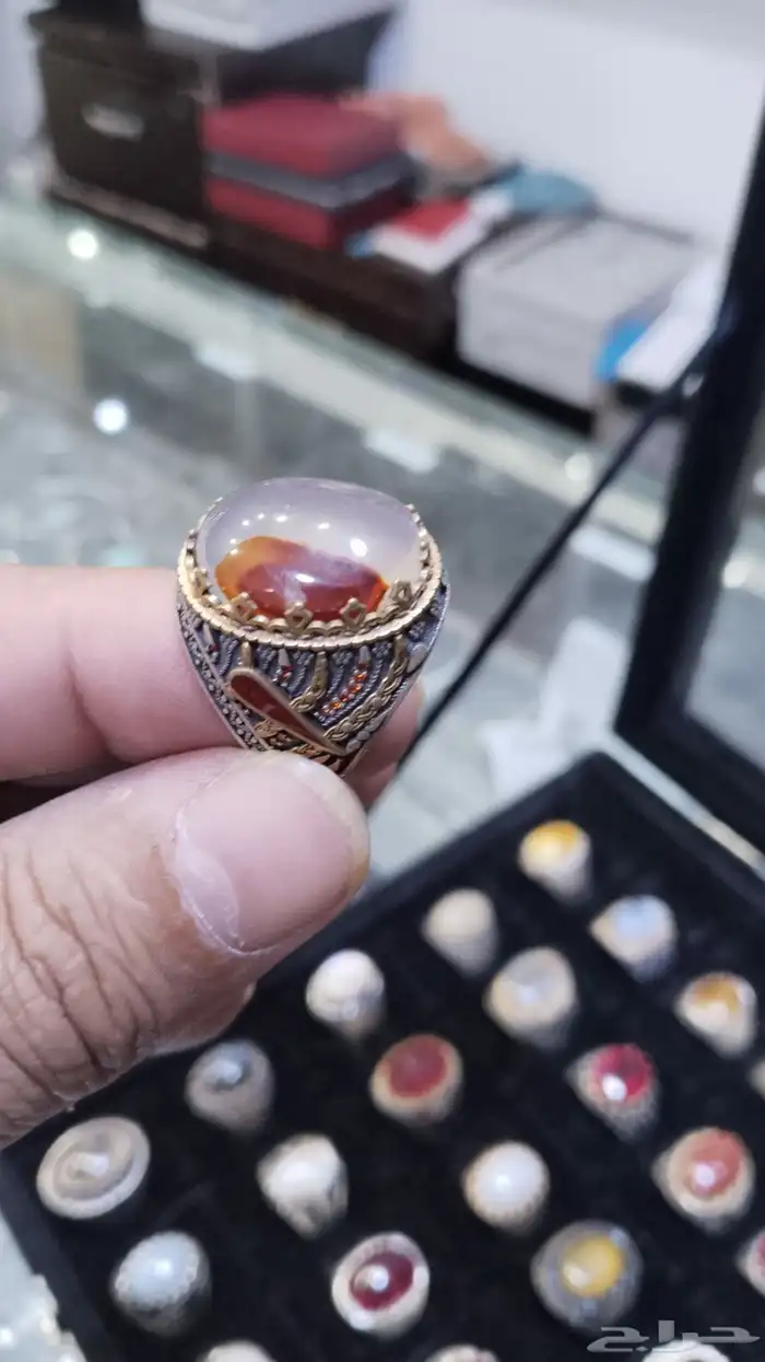 احجار كريمه طبيعي وفضى إيطالي عيار 925 6