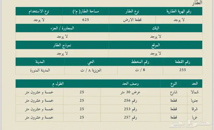 فرصة   ارضية تجارية 625م ب850الف 0