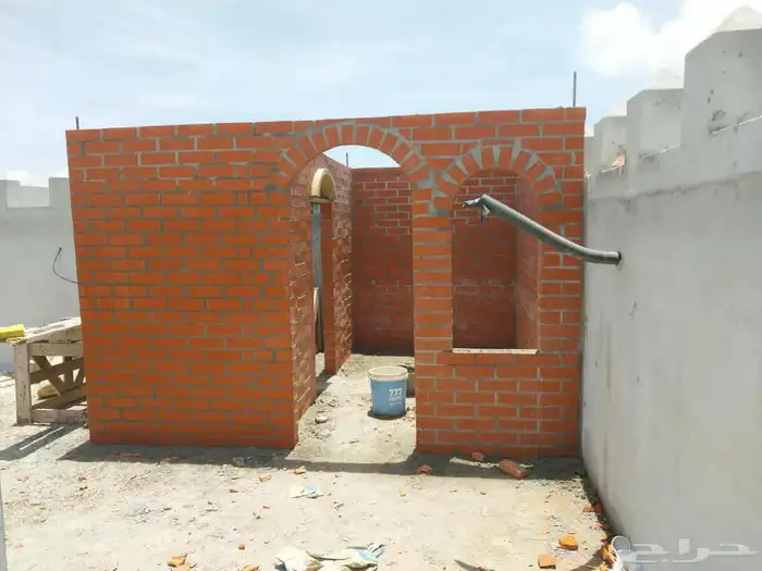 عمل مخابزه ومشب نار مشويات بلوك الحمر مشبات تلبيس رخام 5