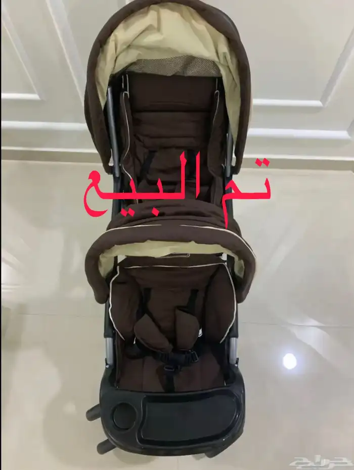 عربة أطفال توأم جديده 0