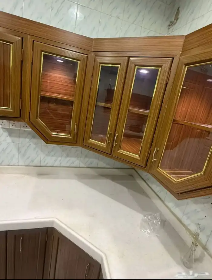 مطبخ كامل خشب والمانيوم مع مجلى مع فرن مع سخان 3