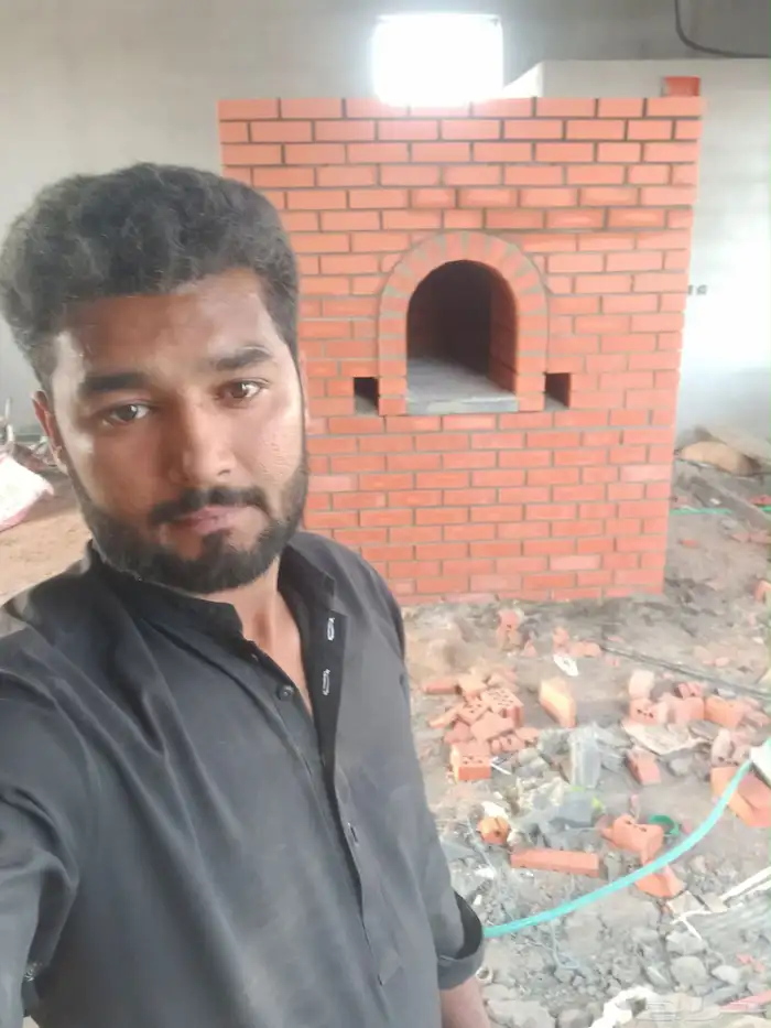 عمل مخابزه ومشب نار مشويات بلوك الحمر مشبات تلبيس رخام 1