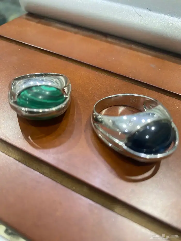 خاتم فضة راقي عيار 925 بتصميم فريد وبألوان مميزة 6