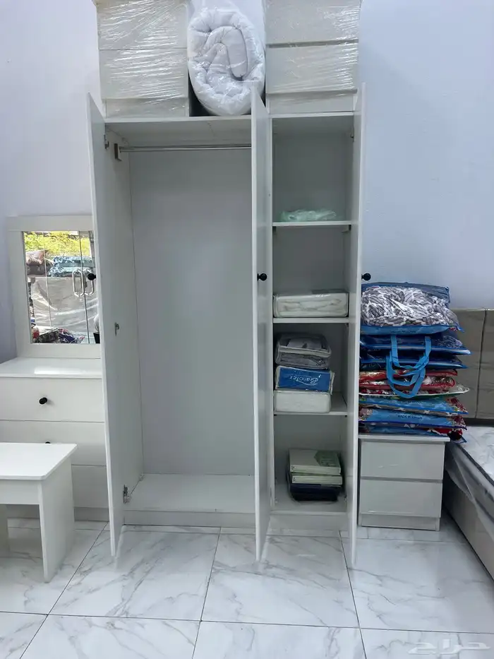 سراير حديد   خشب و دواليب خشب جديد 10