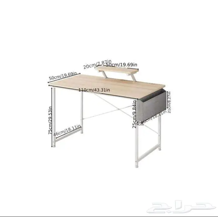 مكتب عصري مع جيوب تخزين نوع الخشب عالي الجودة 6