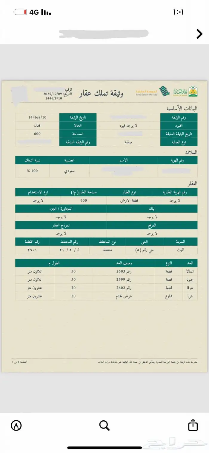 الليث .. ارض للبيع بسعر مغري افراغ فوري 5
