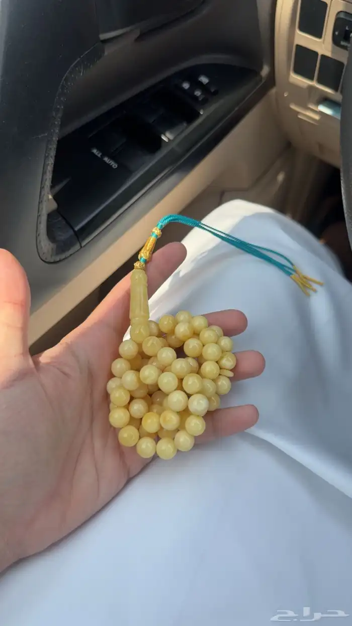 مسباح كهرمان طبيعي حر كريمي خامه صاكه 100 1