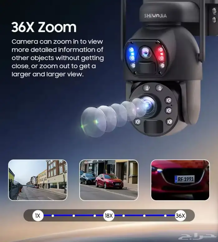 (جديدة) كاميرا معدنية بالطاقة الشمسية و بشريحة بعدستين 8MP 6