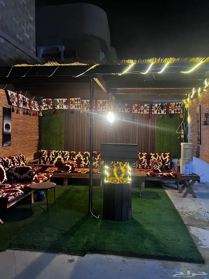 جلسات اصطح جلسات حوش. تراثي مناسب صيفي شتوي مع خيام. 0