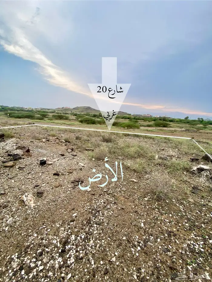 أرض مستويه للبيع رجال المع مخطط بني زيد 1