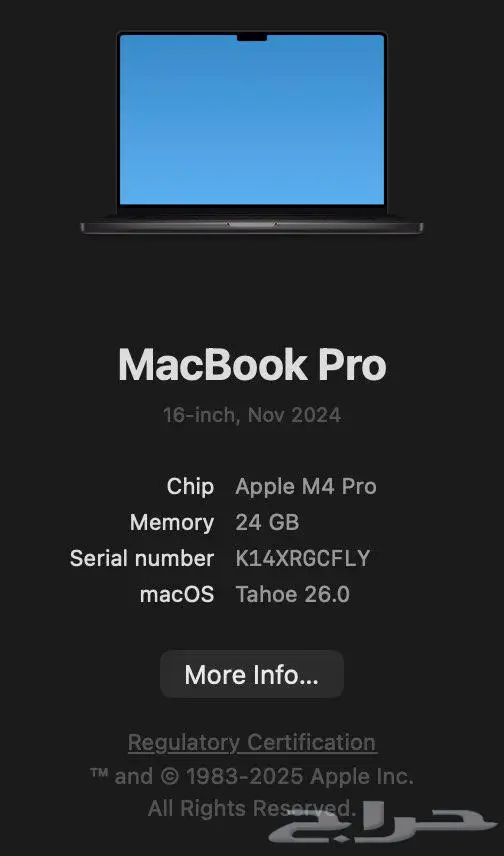 ماك بوك برو 16 انش ام 4 برو (MacBook Pro 16 M4 Pro) 0