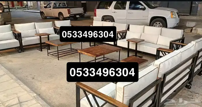جلسات خارجية عروض يوم الوطني عرض خشب حدي درر جاهز تفصيل طقم 93