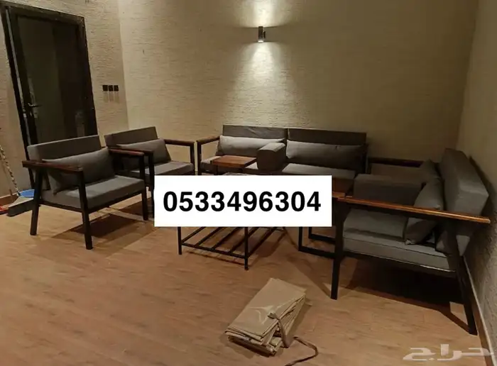 جلسات خارجية عروض يوم الوطني عرض خشب حدي درر جاهز تفصيل طقم 75