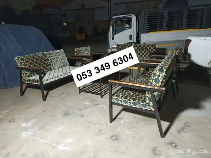 جلسات خارجية عروض يوم الوطني عرض خشب حدي درر جاهز تفصيل طقم 25