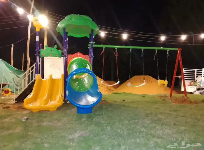 مراجيح مع زحليق متعدده للالطفال وتفاعل وتسليه للطفال 1
