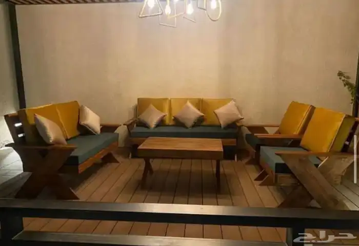 جلسات خارجية عروض يوم الوطني عرض خشب حدي درر جاهز تفصيل طقم 41