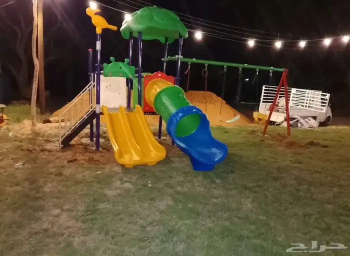 مراجيح مع زحليق متعدده للالطفال وتفاعل وتسليه للطفال 0