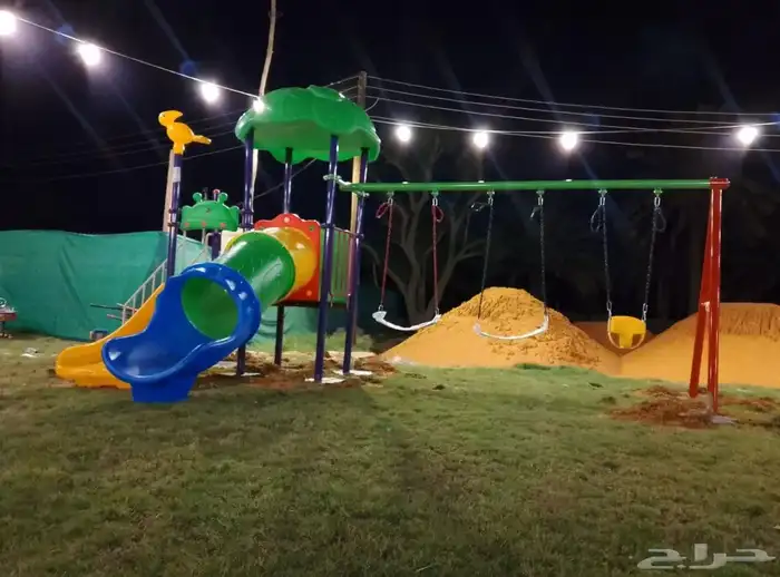 مراجيح مع زحليق متعدده للالطفال وتفاعل وتسليه للطفال 4