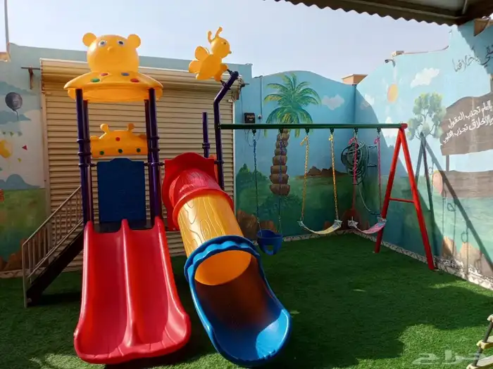 مراجيح مع زحليق متعدده للالطفال وتفاعل وتسليه للطفال 7