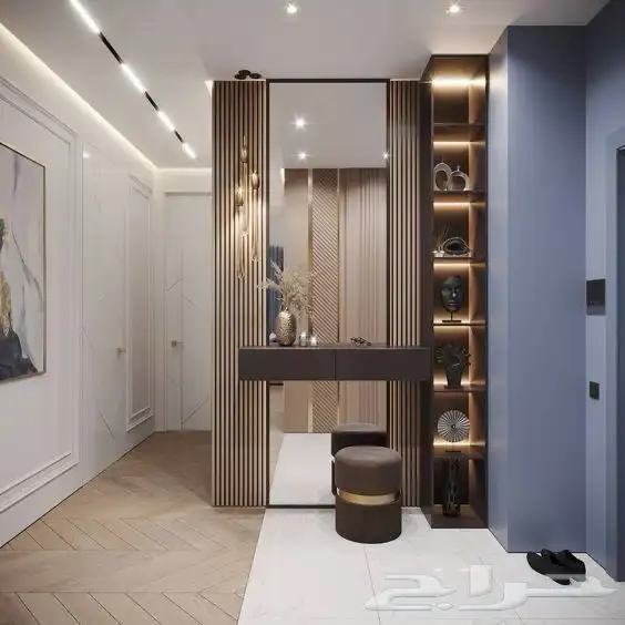 شي بورد بديل رخام باركيه مداخل غرف نوم 86