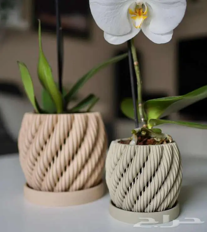 أحواض نباتات عصرية   مطبوعة بتقنية 3D Printing   جدة 8