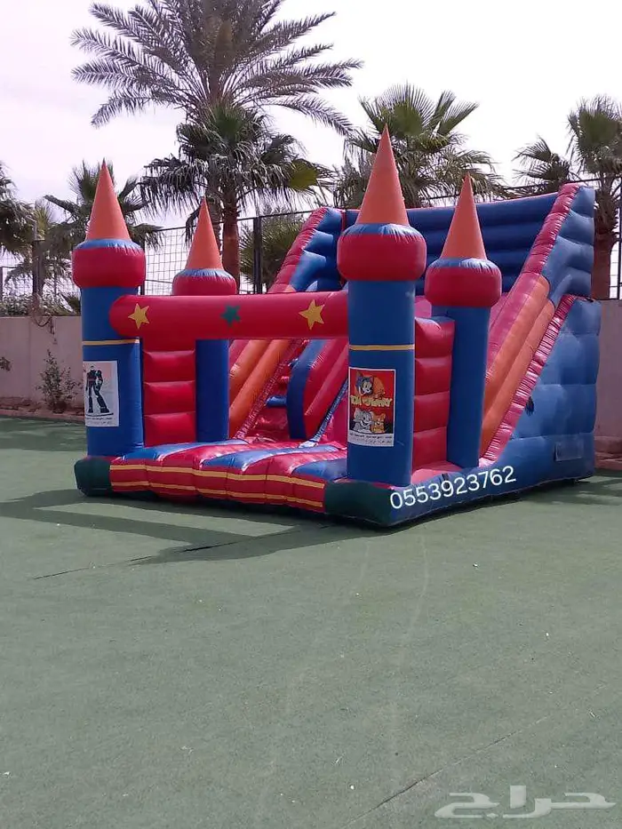 تاجير نطيطات زحليقه مائيه ملعب صابوني 0