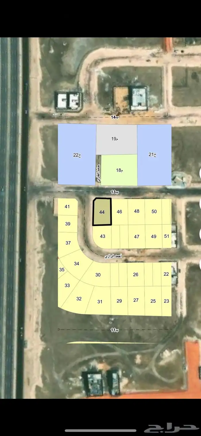 ارض سكنيه زاوية للبيع الخبر العزيزيه حي الرجاء 1