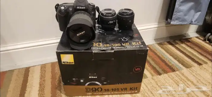 كاميرا نيكون Nikon D90   عدستين 1.4 2