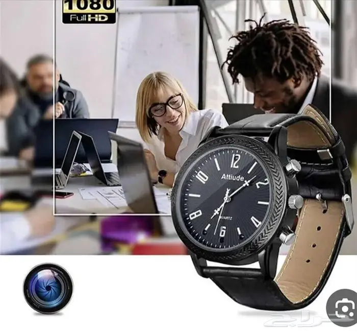 ساعة رقمية بكاميرة مخفي تصوير فيديو وصوت.حفظHD 0
