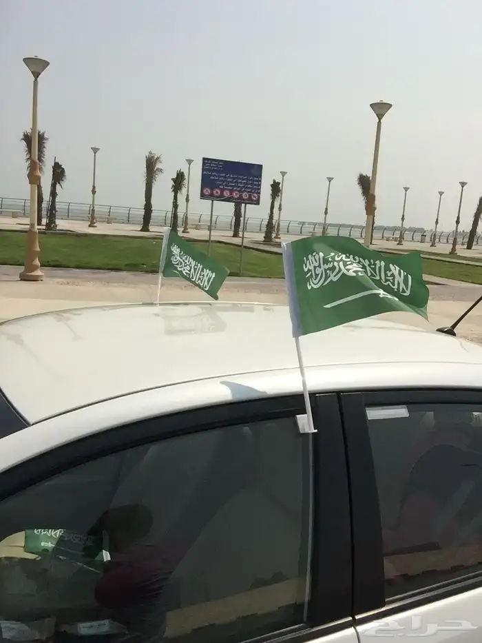 علم المملكة احتفل و زين سيارتك 2