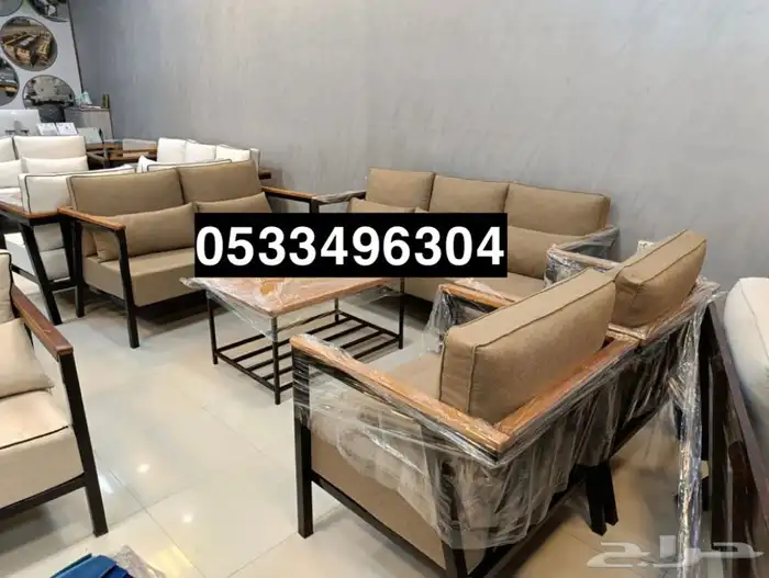 جلسات خارجية عروض يوم الوطني عرض خشب حدي درر جاهز تفصيل طقم 4