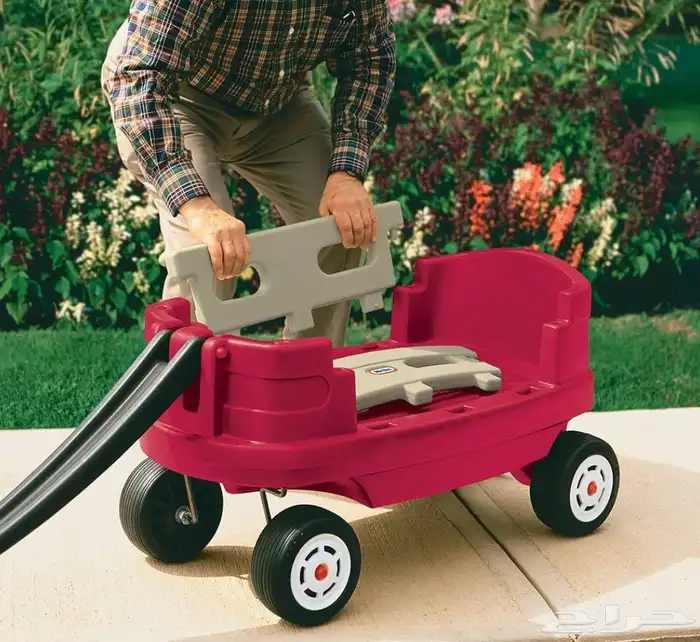 عربة ليتل تايكس جونيور المتينة باللون الأحمر 4