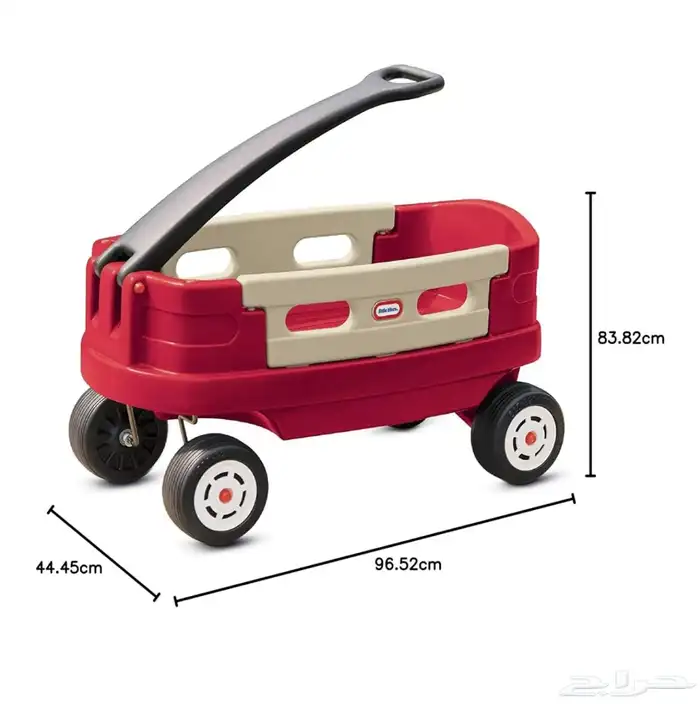 عربة ليتل تايكس جونيور المتينة باللون الأحمر 6
