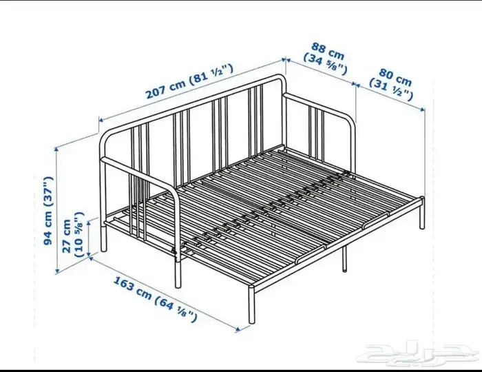 كنبة ايكيا تتحول لسرير 0